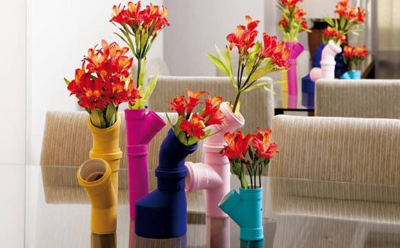 Os canos de PVC podem dar um ar irreverente na decoração e ser utilizado de diversas formas